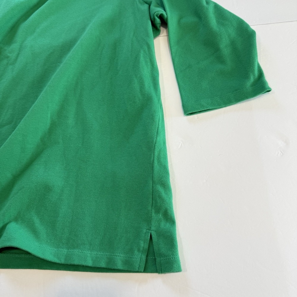 Quacker Factory Green Floral Embroidery Ladybug Dangle Knit Top Size 2X - Picture 7 of 12